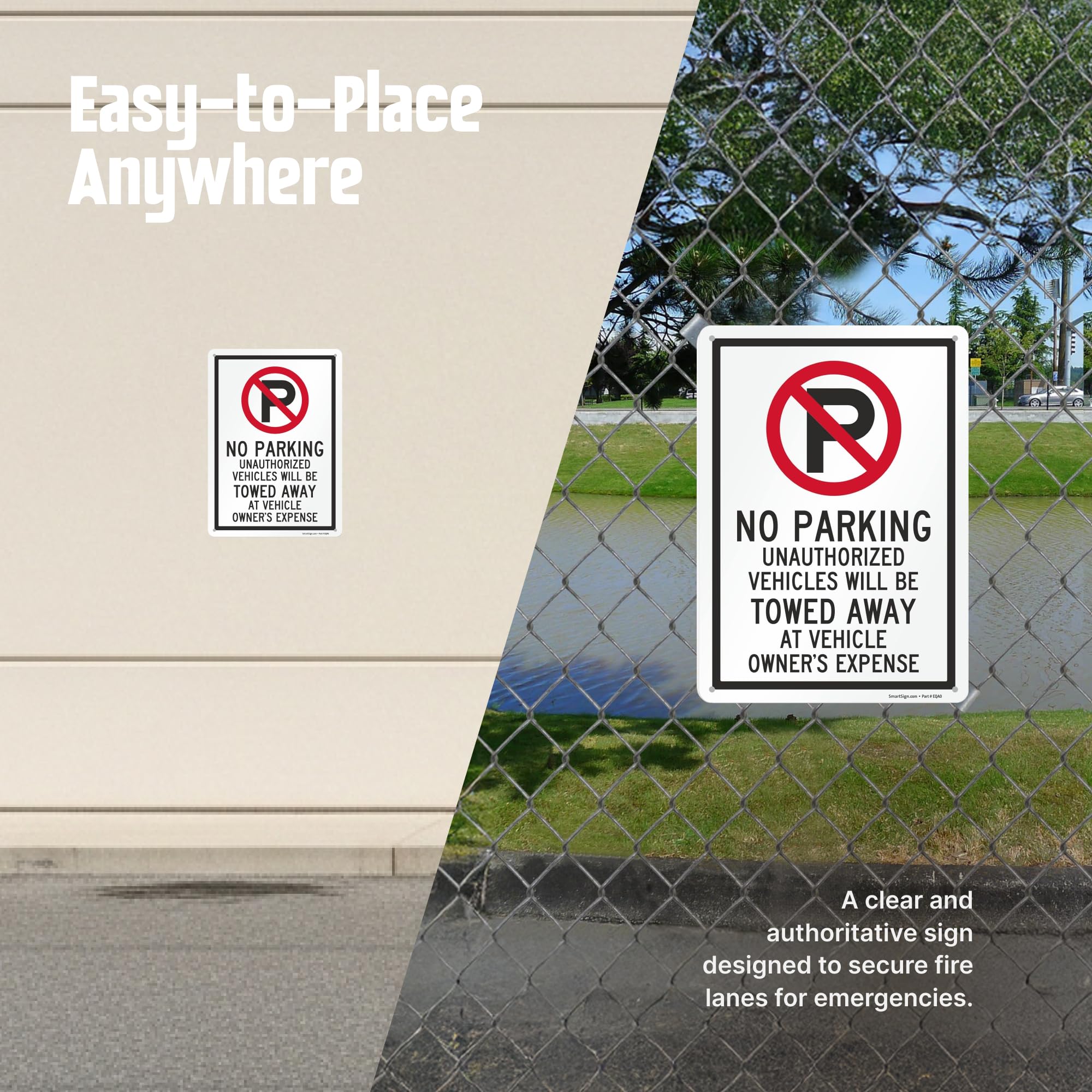 Amazon.com: SmartSign No Parking Sign - 14
